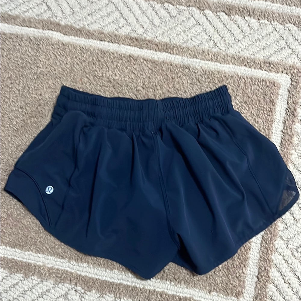 Lululemon Navy Hotty Hot shorts